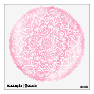 Pink Bohemian Mandala Elegant Spiritual Yoga Wall Decal
