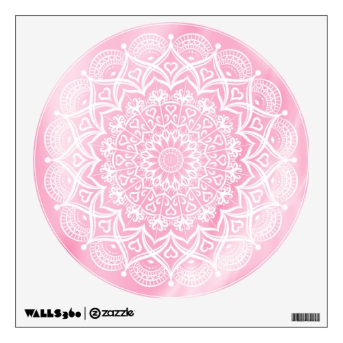 Pink Bohemian Mandala Elegant Spiritual Yoga Wall Decal