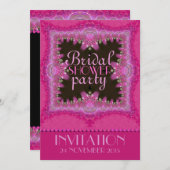Pink Bohemian Princess Bridal Shower Invitations (Front/Back)