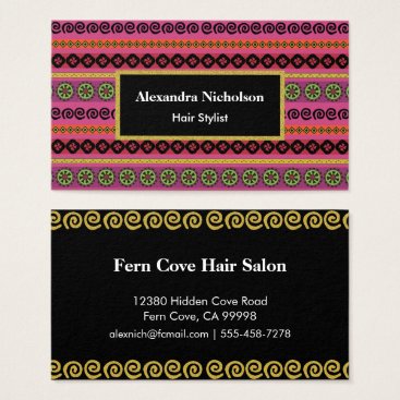 Pink Boho Aztec Pattern Hipster Tribal Business Card Pink Boho Aztec Pattern Hipster Tribal Business Card