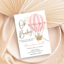 Pink Boho Bear Baby Shower 