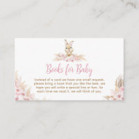 Pink Boho Bunny Baby Shower Books for Baby