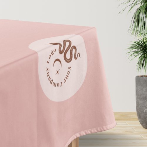 Pink Boho Business Packaging Custom Logo Branded Tablecloth