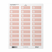 Pink Boho Daisy Floral Baby Shower Return Address Label (Full Sheet)