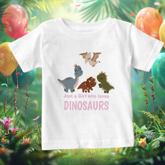 Pink Boho Dinosaur  Baby T-Shirt (Celebrate your little one's style with our Pink Boho Dinosaur Baby T-Shirt!)