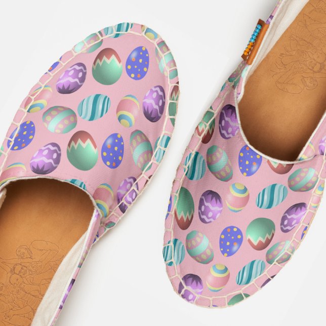 Pink Boho Easter Eggs Enchanting Spring Colors Fun Espadrilles (Creator Uploaded)