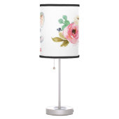 Pink Boho Elephant Floral Baby Girl Nursery Table Lamp (Right)
