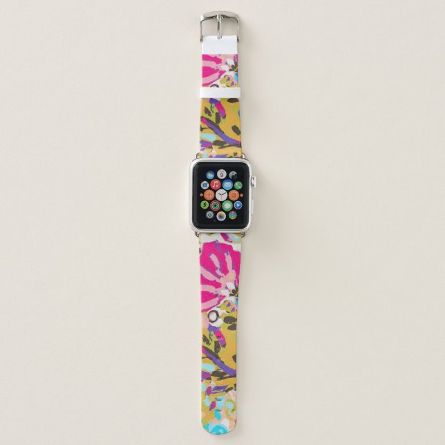 Pink Boho Floral I Apple Watch Band (Front)