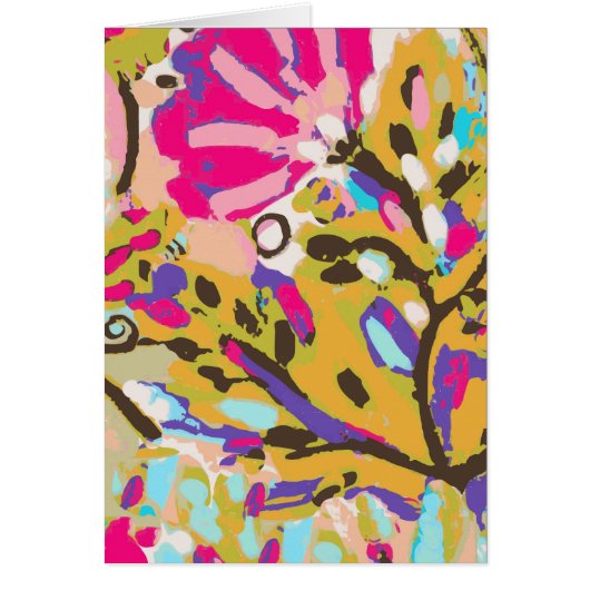 Pink Boho Floral I Cards (Front)
