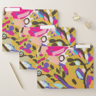 Pink Boho Floral I File Folder
