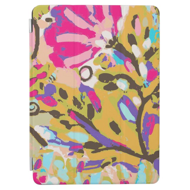 Pink Boho Floral I iPad Air Cover (Front)