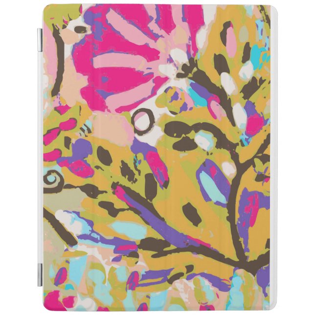 Pink Boho Floral I iPad Air Cover (Front)