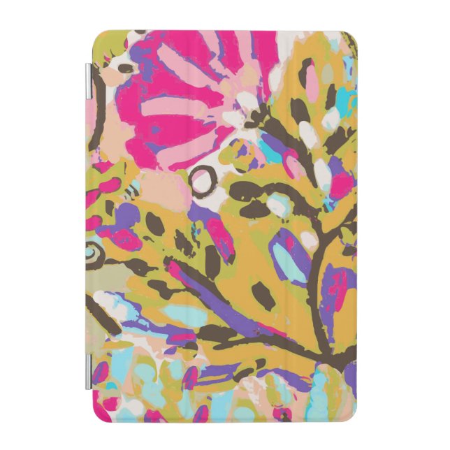 Pink Boho Floral I iPad Mini Cover (Front)