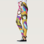 Pink Boho Floral I Leggings<br><div class="desc">Pink Boho Floral I by Karen Fields</div>