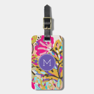 Pink Boho Floral I Luggage Tag