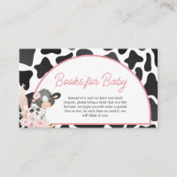 Pink Boho Highland Cow Baby Shower Books for Baby