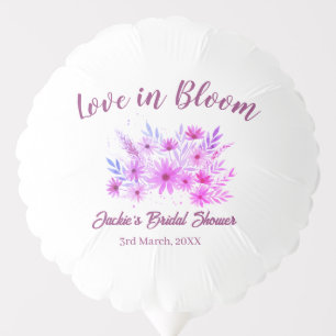 pink boho love in Bloom bridal shower name retro Balloon