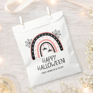 Pink Boho Rainbow Halloween Favor Bag