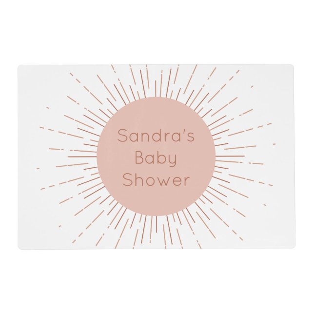 Pink Boho Sun Placemat (Front)