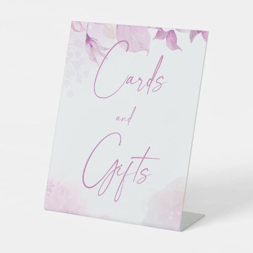 Pink Boho Wedding Cards  Gifts Pedestal Sign