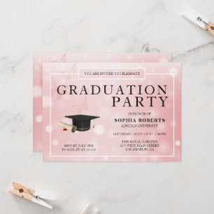 Pink Bokeh Background Invitation