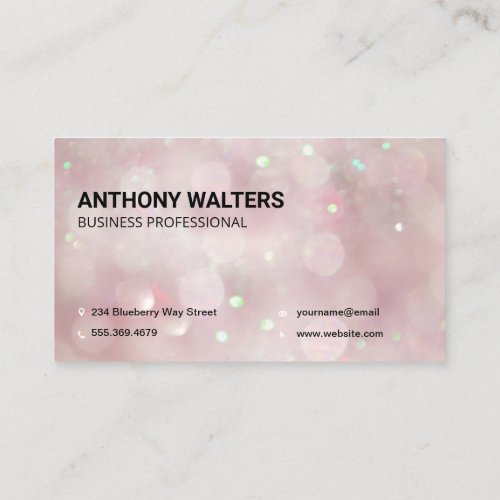 Pink Bokeh Business Card