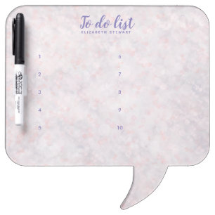 Pink Bokeh Design Lettered To-Do List Dry Erase Board