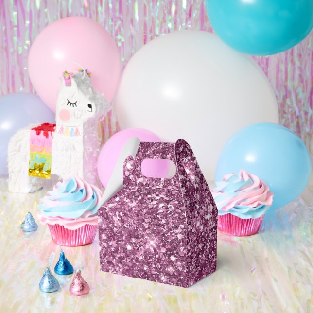 Pink Bokeh Glitter Favor Boxes (Party)