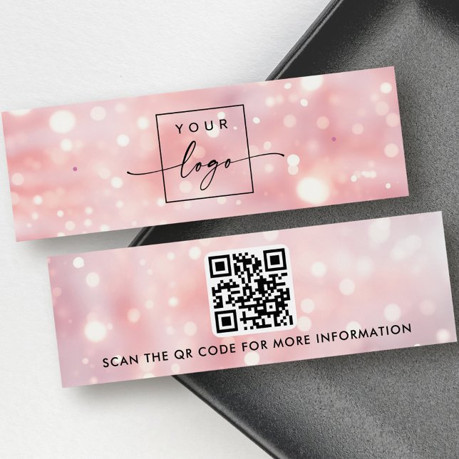 Pink bokeh glitter lights earring display card (Pink bokeh glitter lights earring display card)