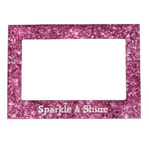 Pink Bokeh Glitter Magnetic Frame