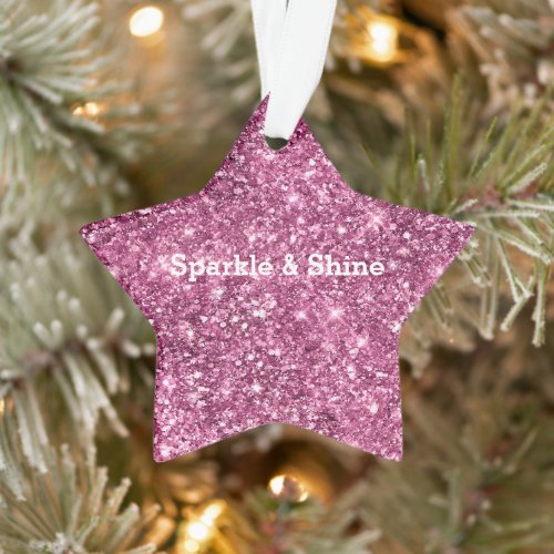 Pink Bokeh Glitter Ornament