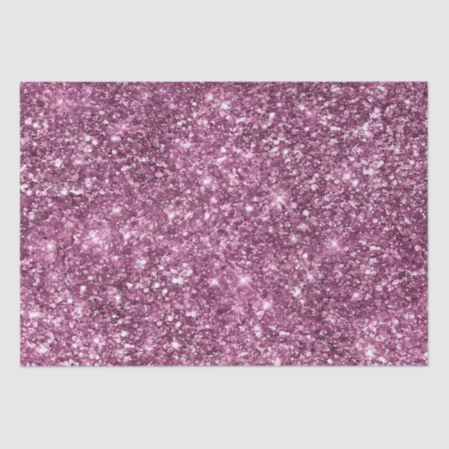 Pink Bokeh Glitter Tissue Paper (Front)