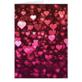 Pink Bokeh Hearts Digital Background Wallpaper (Front)