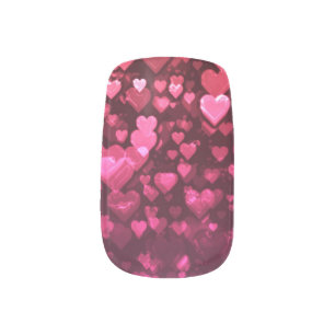 Pink Bokeh Hearts Digital Background Wallpaper Minx Nail Art