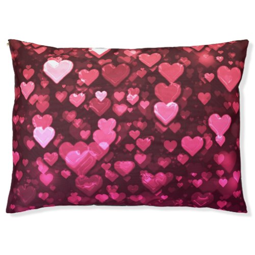 Pink Bokeh Hearts Digital Background Wallpaper Pet Bed