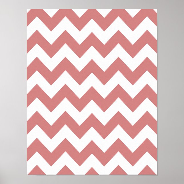 Pink Bold Chevron Poster (Front)