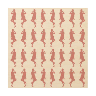 Pink Bold Mod GoGo Girls Wood Wall Decor