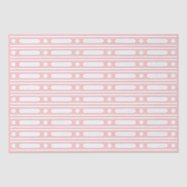 Pink Bone Inlay Dots Border Decoupage Paper (Front)