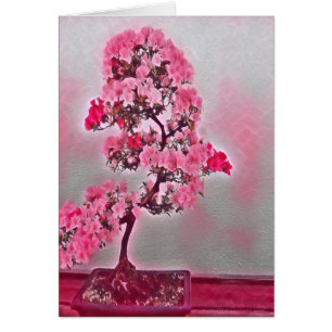 Pink Bonsai Tree Cards