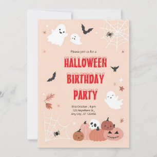 Pink Boo Bash: A Spooky-Cute Halloween Party Invitation