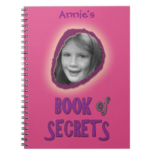 Pink Book of Secrets with Custom Photo and Name