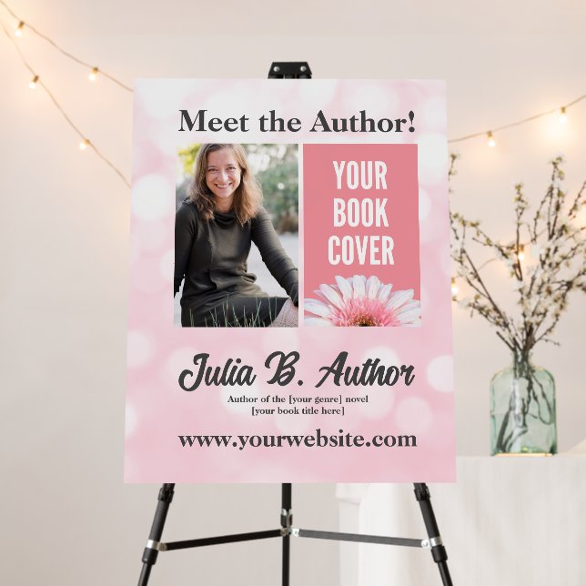 Pink Book Signing or Book Launch Display Foam Board (In Situ (Stand))