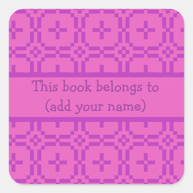 Pink Bookplates to Personalize: Welsh Tapestry (Front)
