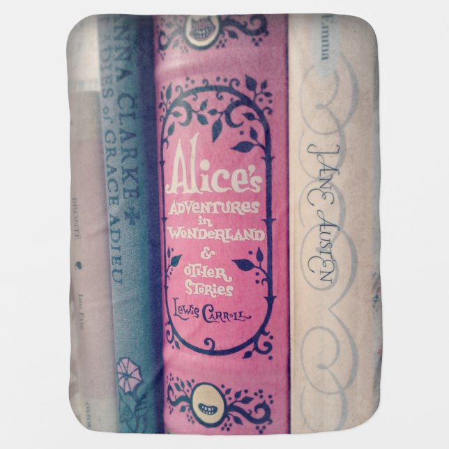 Pink Books Baby Blanket (Front)