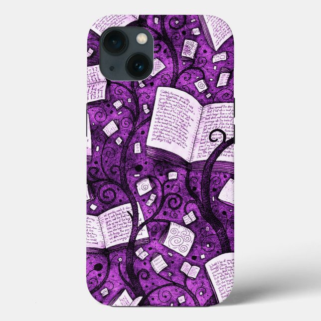 Pink Books Background Case-Mate iPhone Case (Back)