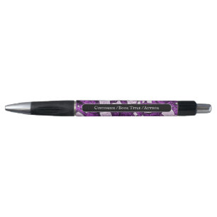 Pink Books Background Promotional Pen