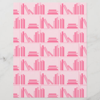 Pink Books on Shelf.