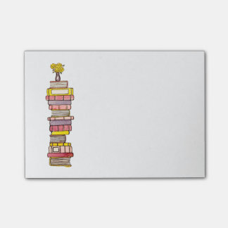 Pink Books Sticky Notes
