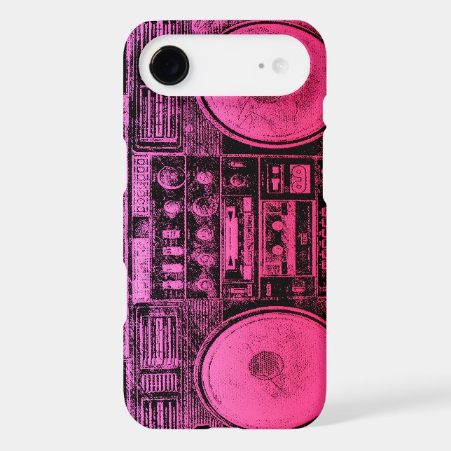 Pink boombox Case-Mate iPhone case (Back)