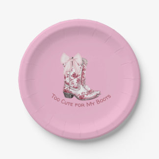 Pink Boots and Bows plates
